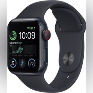 Apple Watch SE 2nd Gen GPS + Cellular 40m Alum Case w/ Midnight Sport Band - S/M